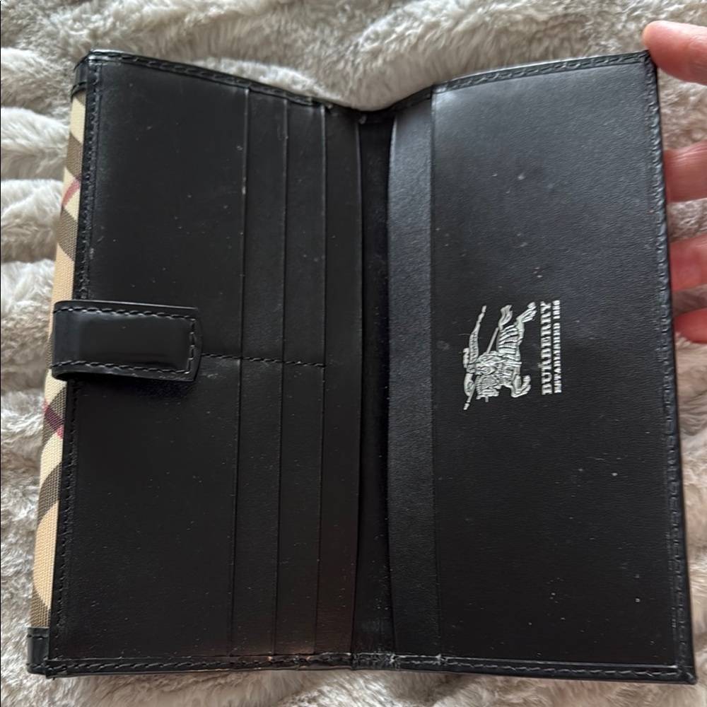 Burberry plaid check canvas & leather continental wallet - Picture 5 of 14